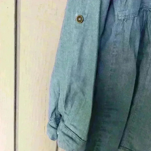 Knox Rose Embroidered Denim Button Down Shirt S - Picture 6 of 7